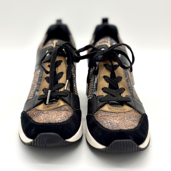 Michael Kors Georgie Chain-Mesh and Leather Trainer Size 8 - Picture 3 of 8